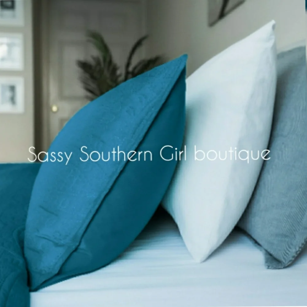 ⭐🆕Teal turquoise Mexican boho cottage quilted comforter set